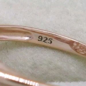 Estate Jewelry - GENUINE DIAMOND FILIGREE 14K ROSE GOLD/925 Estate Jewelry - GENUINE DIAMOND FILIGREE 14K ROSE GOLD/925